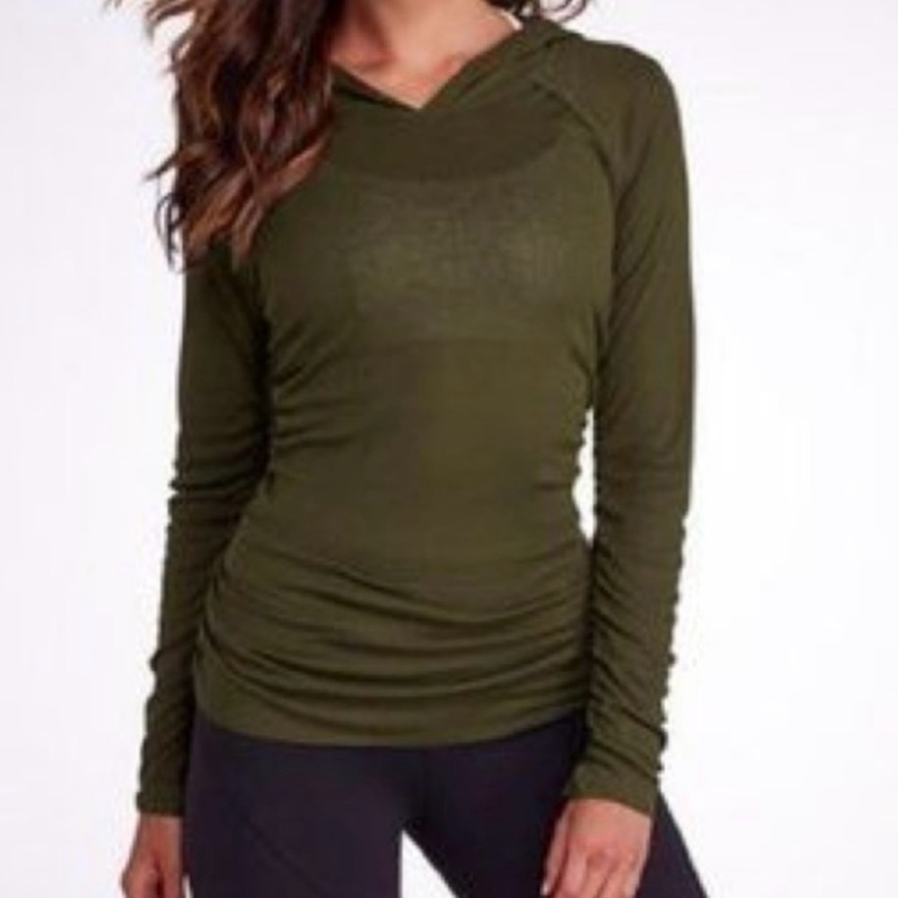 FP Movement Apollo Perforated Hoodie Size Small Army Green